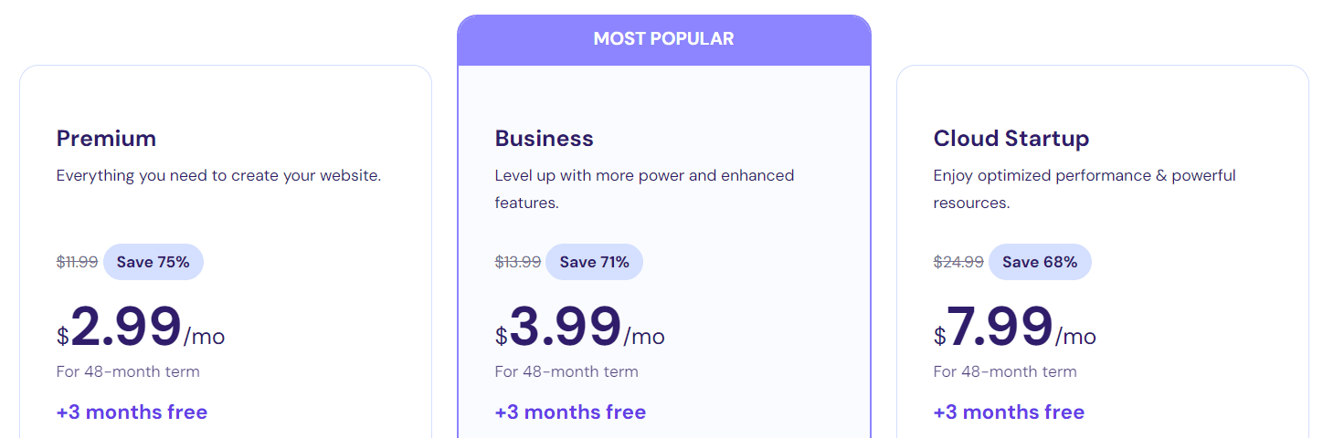 hostinger price plan