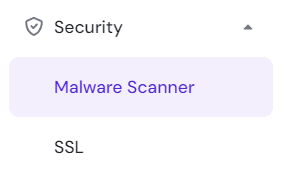 hostinger security menu