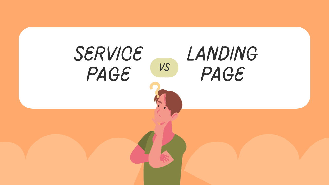 service page vs landing page