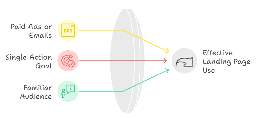 when to use landing page